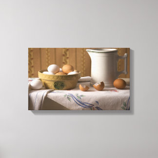 4211 Eggs & Pitcher Still Life Canvas Print