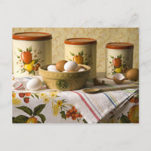 4237 Eggs in Crockery Bowl Still Life Postcard