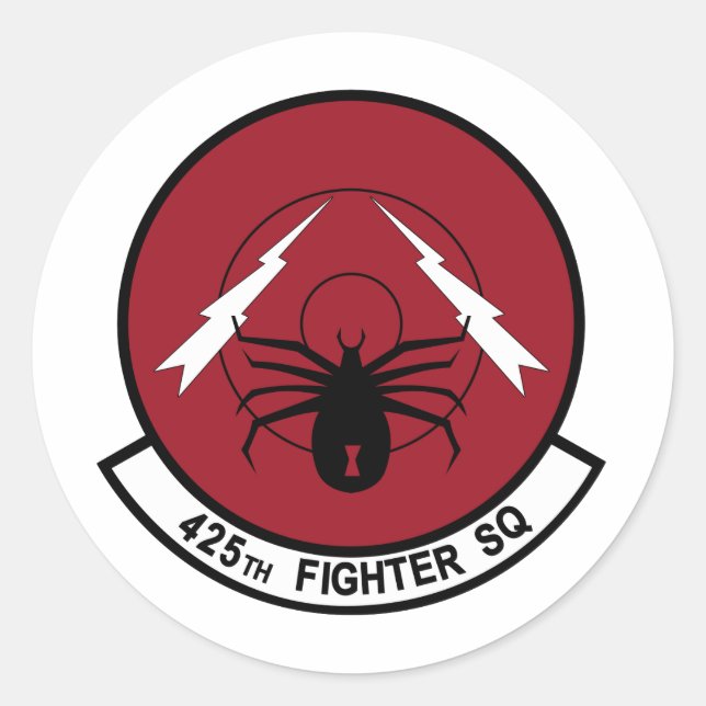 425th Fighter Squadron Classic Round Sticker (Front)