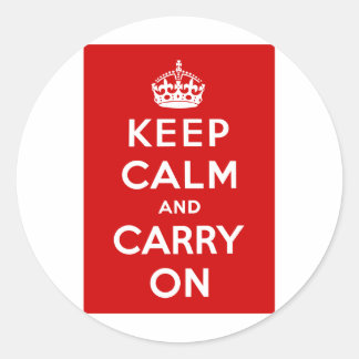 426px-Keep-calm-and-carry-on.svg.png Classic Round Sticker