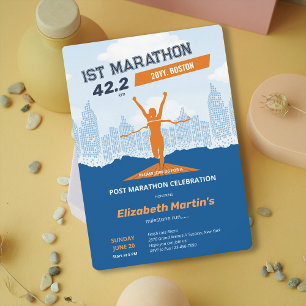42.2km 1ST Marathon-Post Marathon Party Invitation
