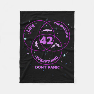 42 Answer To Life Universe Everything  Fleece Blanket