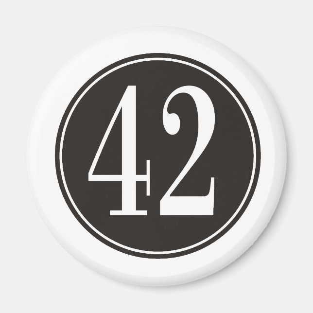 #42 Black Circle Magnet (Front)