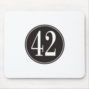 #42 Black Circle Mouse Mat