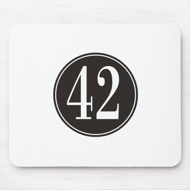 #42 Black Circle Mouse Mat (Front)