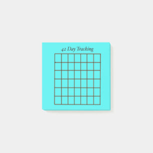 42 Day Tracker Light Blue Sticky Note