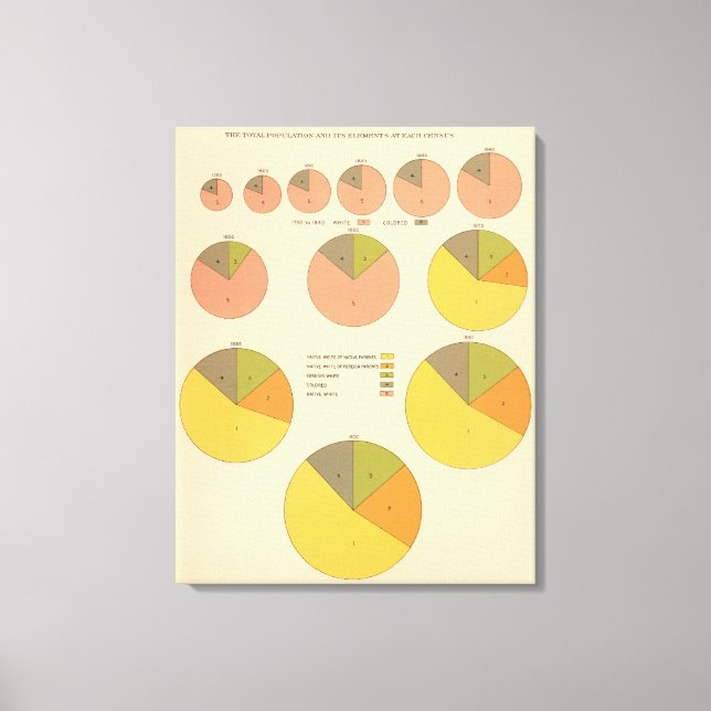 42 Population, elements 1790-1900 Canvas Print (Front)