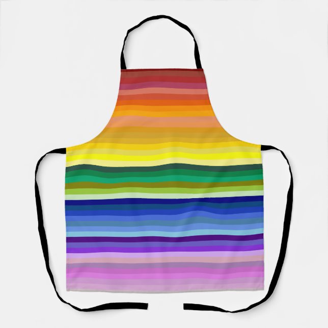 42 Stripes Rainbow Spectrum Apron (Front)