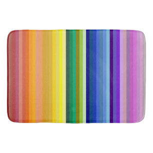 42 Stripes Rainbow Spectrum Bath Mat