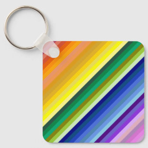 42 Stripes Rainbow Spectrum Key Ring
