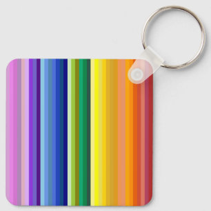 42 Stripes Rainbow Spectrum Key Ring