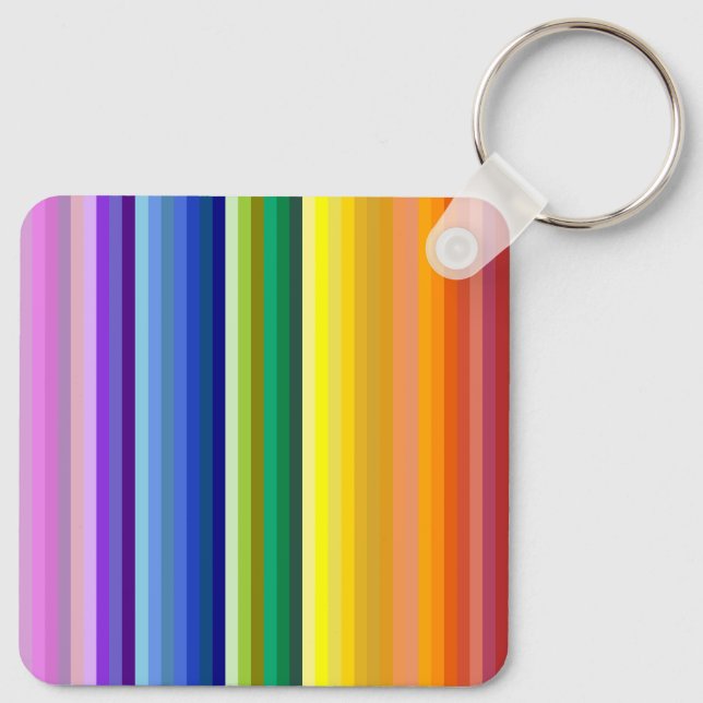 42 Stripes Rainbow Spectrum Key Ring (Back)
