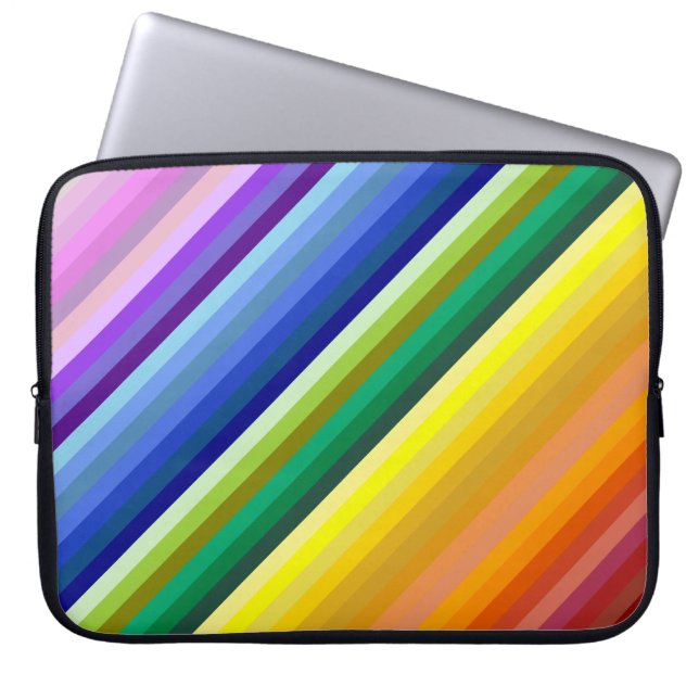 42 Stripes Rainbow Spectrum Laptop Sleeve (Front)