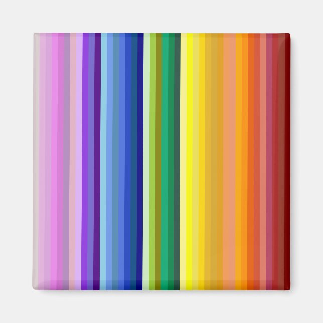 42 Stripes Rainbow Spectrum Magnet (Front)