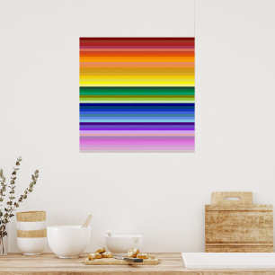42 Stripes Rainbow Spectrum Poster