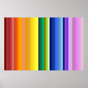 42 Stripes Rainbow Spectrum Poster