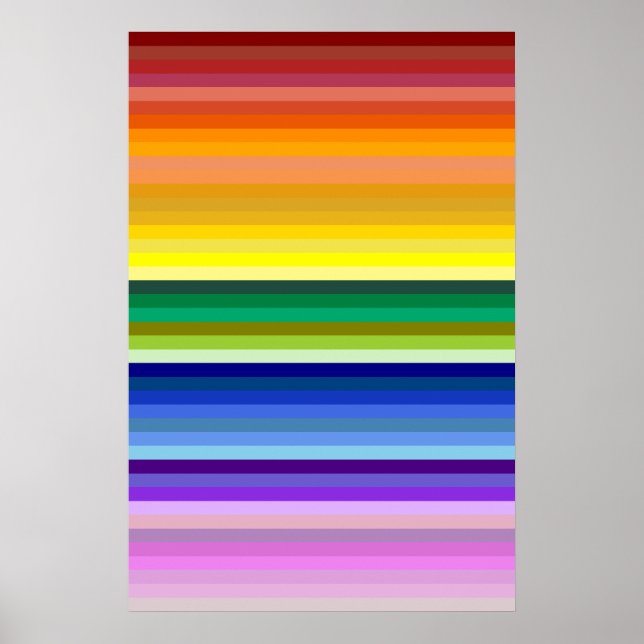 42 Stripes Rainbow Spectrum Poster (Front)