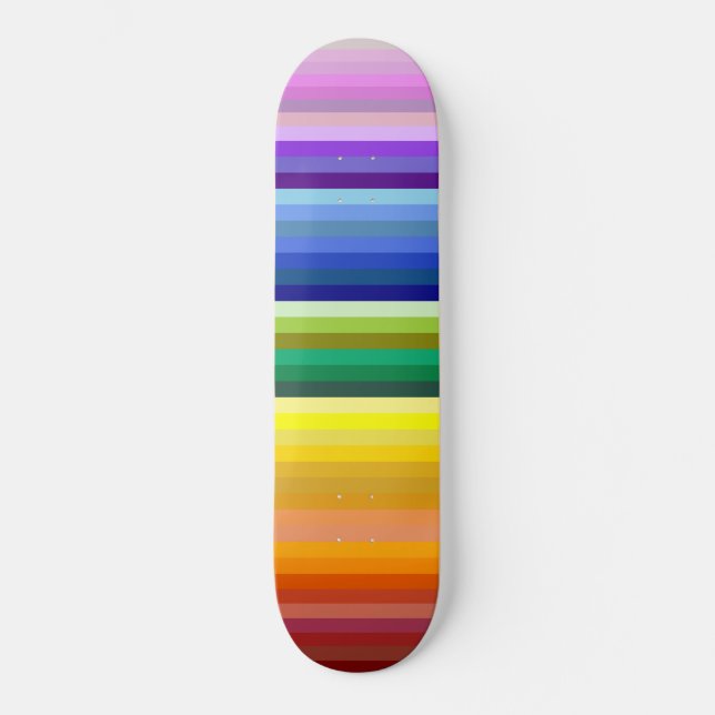 42 Stripes Rainbow Spectrum Skateboard (Front)