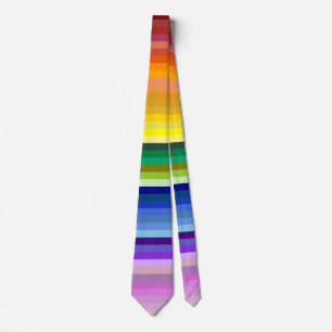42 Stripes Rainbow Spectrum Tie