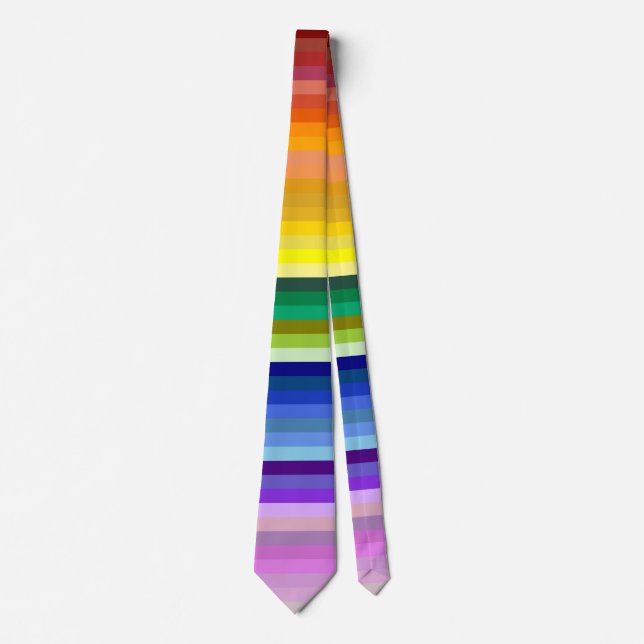 42 Stripes Rainbow Spectrum Tie (Front)