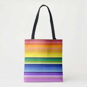 42 Stripes Rainbow Spectrum Tote Bag