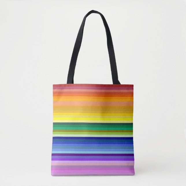 42 Stripes Rainbow Spectrum Tote Bag (Front)