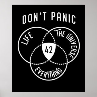 42 The Answer to Life Universe and Everything TShi Poster