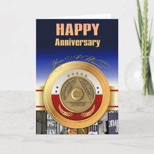 42 Year AA Anniversary Coin You're A Winner Award Card