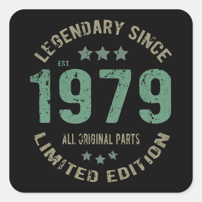 42 Year Old Bday Legend 42nd Birthday Square Sticker (Front)