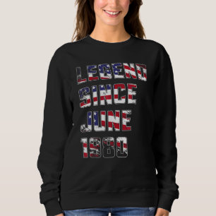 42 Year Old Legend Since June 1980 42nd Birthday Sweatshirt