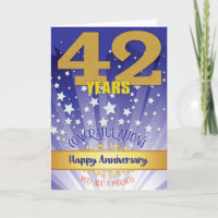 42 Year Recovery Anniversary Bold Numeral
