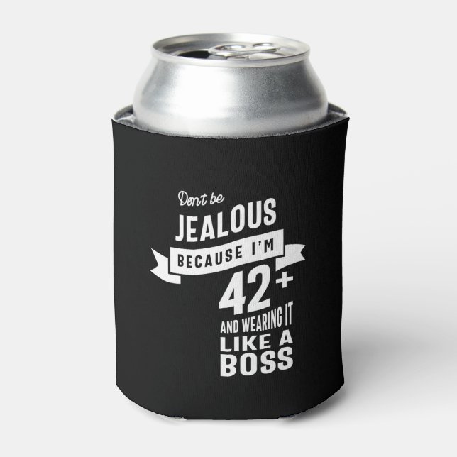 42 Years Old - 42nd Birthday Funny Gift Can Cooler (Can Front)