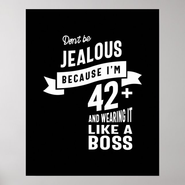 42 Years Old - 42nd Birthday Funny Gift Poster (Front)