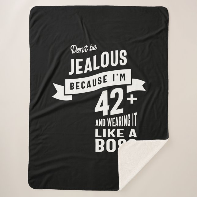 42 Years Old - 42nd Birthday Funny Gift Sherpa Blanket (Front)