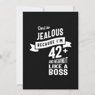 42 Years Old - 42nd Birthday Funny Gift Thank You Card