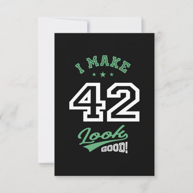 42 Years Old Birthday Gift RSVP Card (Front)