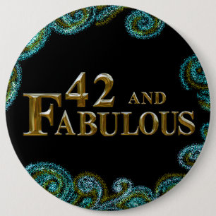 42nd Birthday  6 Cm Round Badge