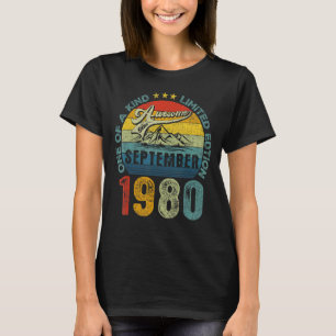 42nd Birthday Awesome Since September 1980 42 Year T-Shirt