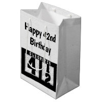 42nd Birthday Black Odometer 