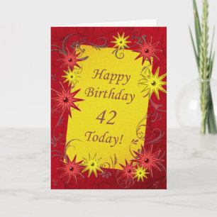 42nd Birthday card