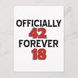 42nd birthday designs postcard