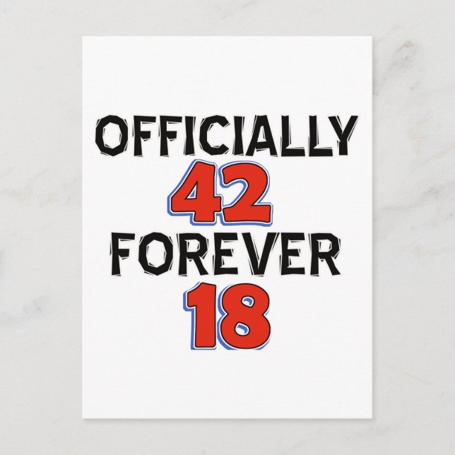 42nd birthday designs postcard (Front)