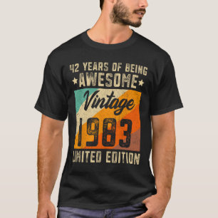 42nd Birthday Men 42 Years Old Women 1983 Limited T-Shirt