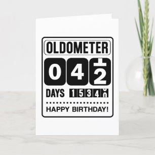 42nd Birthday Oldometer Card
