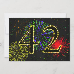 42nd birthday party invitate invitation