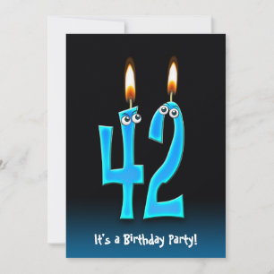 42nd Birthday Party Invite