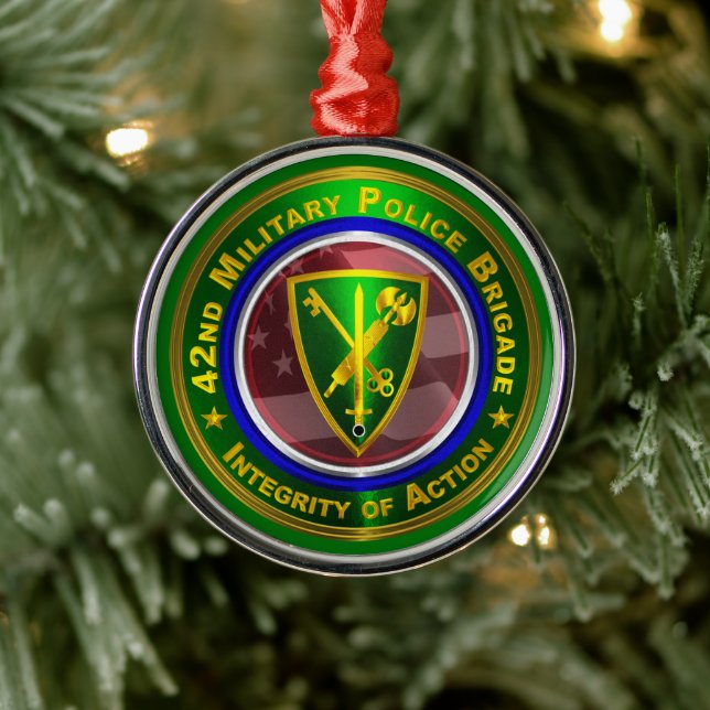 42nd Military Police Brigade Christmas   Metal Tree Decoration (Tree)