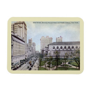 42nd St., Bryant Park, New York City Vintage  Magnet