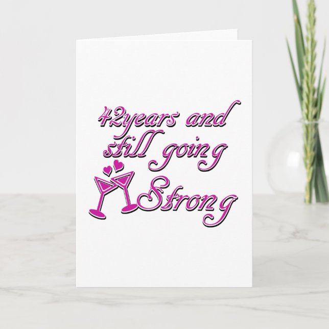 42nd wedding anniversary card (Front)