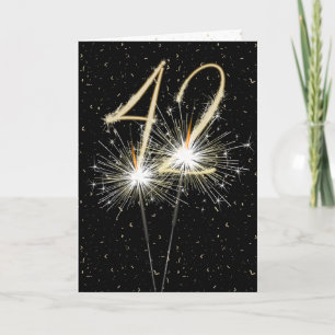 42nd wedding anniversary sparklers card